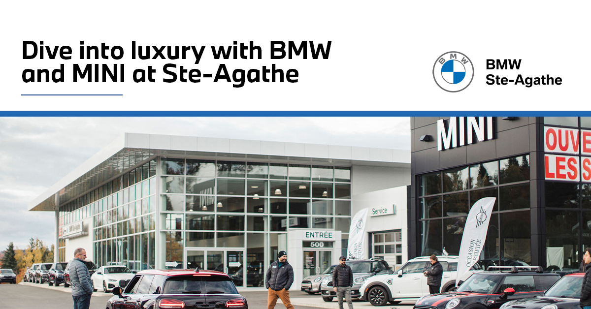 Dive into luxury with BMW and MINI at Ste-Agathe