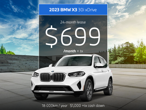 Bannière de BMW X3 30i xDrive 2023