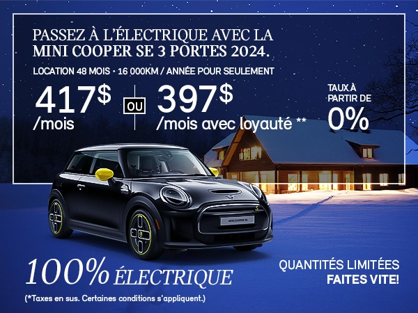 Bannière de Mini Cooper SE 3 portes 2024